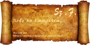 Szőke Fausztina névjegykártya